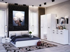 НЭНСИ NEW Кровать 1,4 м (Белый глянец холодный/Белый) в Урае - uray.mebel-74.com | фото
