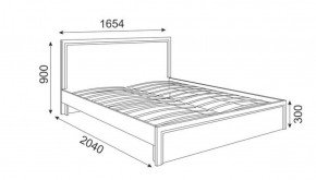 Кровать 1.6 М07 Стандарт с основанием Беатрис (Орех гепланкт) в Урае - uray.mebel-74.com | фото