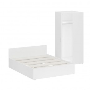 Кровать 1600 + Шкаф угловой Стандарт, цвет белый, ШхГхВ 163,5х203,5х70 + 81,2х81,2х200см., сп.м. 1600х2000 мм., без матраса, основание есть в Урае - uray.mebel-74.com | фото