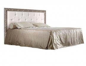 Кровать 2-х спальная(1,4 м) Тиффани штрих-лак/серебро с мягким изголовьем с подъемным механизмом (ТФКР140-2[3]) в Урае - uray.mebel-74.com | фото