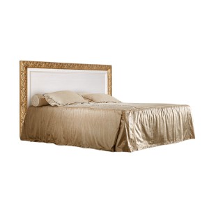 Кровать 2-х спальная (1,4 м)Тиффани штрих-лак/золото с подъемным механизмом (ТФКР140-2[7]) в Урае - uray.mebel-74.com | фото
