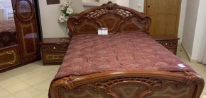 Кровать 2-х спальная 1400*2000 Роза, без основания (01.114) орех в Урае - uray.mebel-74.com | фото