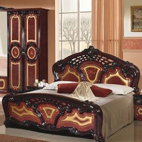 Кровать 2-х спальная 1600*2000 Роза, без основания (01.116) могано в Урае - uray.mebel-74.com | фото