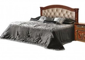 Кровать 2-х спальная с мягким изголовьем без изножья Карина-3 орех (К3КР-4[1]) в Урае - uray.mebel-74.com | фото
