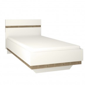 Кровать 90/TYP 90, LINATE ,цвет белый/сонома трюфель в Урае - uray.mebel-74.com | фото
