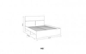 Кровать Агата М8 1600 Белый в Урае - uray.mebel-74.com | фото