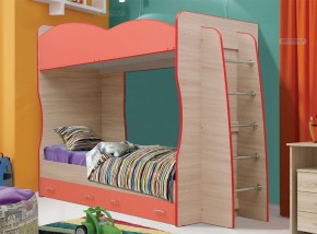 Кровать детская 2-х ярусная Юниор-1.1 (800*2000) ЛДСП в Урае - uray.mebel-74.com | фото
