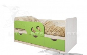 Кровать детская Минима Лего 1.6 (крем/дуб атланта) в Урае - uray.mebel-74.com | фото