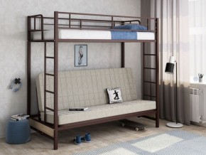 Кровать двухъярусная с диваном "Мадлен" (Коричневый/Бежевый) в Урае - uray.mebel-74.com | фото