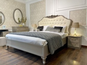 Кровать Мокко 1600 с мягким изголовьем + основание (серый камень) в Урае - uray.mebel-74.com | фото