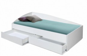 Кровать одинарная "Фея - 3" асимметричная 2000х900 (белая) в Урае - uray.mebel-74.com | фото