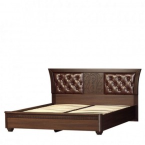 Кровать с мягким изголовьем №198 "Лючия" (1600) Дуб оксфорд в Урае - uray.mebel-74.com | фото
