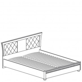 Кровать с мягким изголовьем №198 "Лючия" (1600) Дуб оксфорд серый в Урае - uray.mebel-74.com | фото