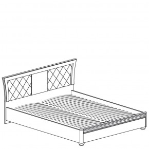 Кровать с мягким изголовьем №200 "Лючия" (1800) Дуб оксфорд серый в Урае - uray.mebel-74.com | фото