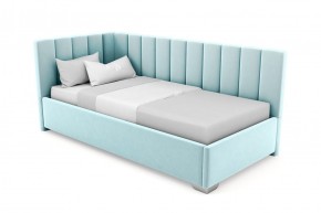 Кровать угловая Хлоя интерьерная +основание (120х200) 1 кат. ткани в Урае - uray.mebel-74.com | фото