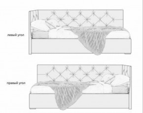 Кровать угловая Хлоя интерьерная +основание (80х200) в Урае - uray.mebel-74.com | фото