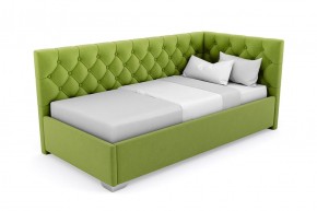 Кровать угловая Виола интерьерная +основание/ПМ/бельевое дно (120х200) в Урае - uray.mebel-74.com | фото