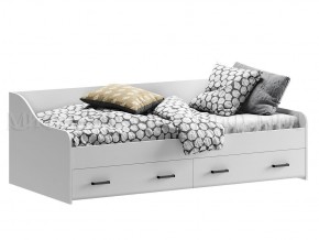 ВЕГА NEW Кровать 900 с настилом ЛДСП (Белый глянец/белый) в Урае - uray.mebel-74.com | фото
