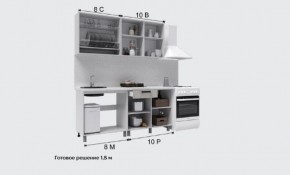 Кухня Тоскана 1.8 Готовое решение столешница 38мм в Урае - uray.mebel-74.com | фото