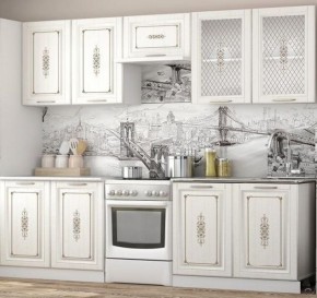 Кухонный гарнитур 2.2 м "Велес" (белый/сандал белый) в Урае - uray.mebel-74.com | фото