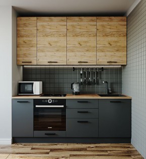 Кухонный гарнитур Дели 2200 (Стол. 26мм) в Урае - uray.mebel-74.com | фото