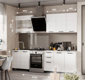 Кухонный гарнитур "Дина" 2.0 м (белый/белый глянец) в Урае - uray.mebel-74.com | фото