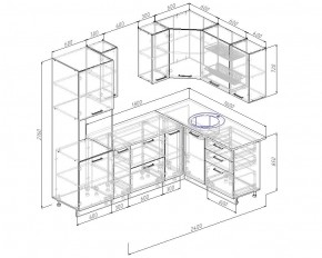 Кухонный гарнитур угловой Шимо 2400х1600 (Стол. 38мм) в Урае - uray.mebel-74.com | фото