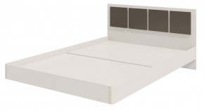 Парус Кровать 1200 на щитах (Белый/Графит) в изголовье 3 декор. квадрата в Урае - uray.mebel-74.com | фото