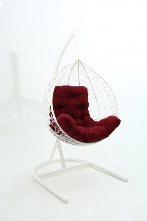 Подвесное кресло Бароло (белый/бордо) в Урае - uray.mebel-74.com | фото
