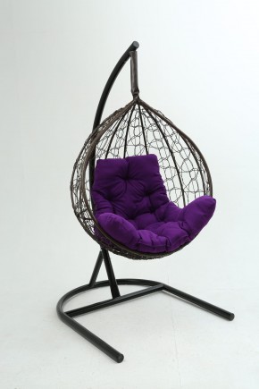 Подвесное кресло Бароло (коричневый/фиолетовый) в Урае - uray.mebel-74.com | фото
