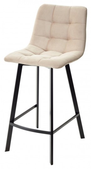 Полубарный стул CHILLI-QB SQUARE бежевый #5, велюр / черный каркас (H=66cm) М-City в Урае - uray.mebel-74.com | фото