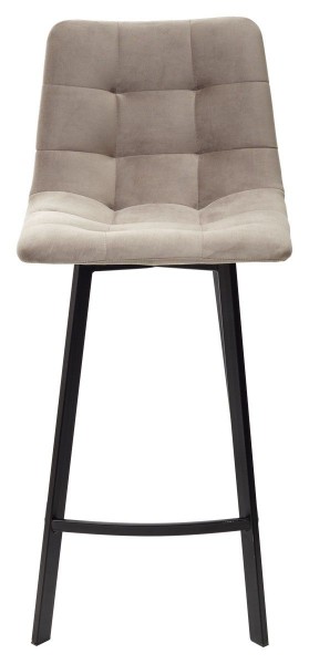 Полубарный стул CHILLI-QB SQUARE латте #25, велюр / черный каркас (H=66cm) М-City в Урае - uray.mebel-74.com | фото