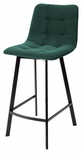 Полубарный стул CHILLI-QB SQUARE зеленый #19, велюр / черный каркас (H=66cm) М-City в Урае - uray.mebel-74.com | фото