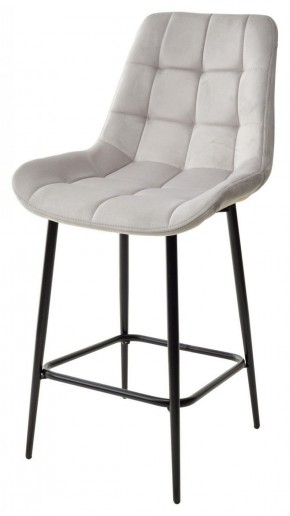 Полубарный стул ХОФМАН, цвет H-09 Светло-серый, велюр / черный каркас H=63cm М-City в Урае - uray.mebel-74.com | фото
