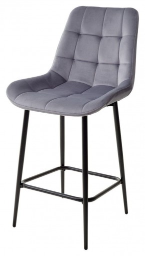 Полубарный стул ХОФМАН, цвет H-14 Серый, велюр / черный каркас H=63cm М-City в Урае - uray.mebel-74.com | фото