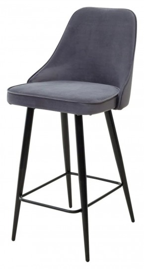 Полубарный стул NEPAL-PB СЕРЫЙ #27, велюр/ черный каркас (H=68cm) М-City в Урае - uray.mebel-74.com | фото