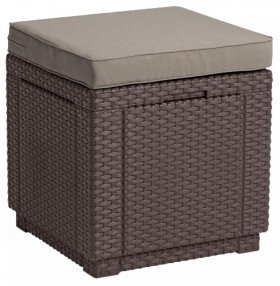 Пуфик Куб с подушкой (Cube with cushion) графит - прохладный серый в Урае - uray.mebel-74.com | фото