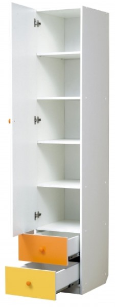 Шкаф 1-но дверный с ящиками и зеркалом Радуга (400) в Урае - uray.mebel-74.com | фото