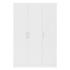 Шкаф 2-х створчатый + Пенал Стандарт, цвет белый, ШхГхВ 135х52х200 см., универсальная сборка в Урае - uray.mebel-74.com | фото