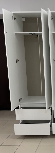 Шкаф 2-ств. с 2 ящиками и вешалкой "Бьянко" в Урае - uray.mebel-74.com | фото
