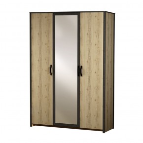 Шкаф 3-дверный с зеркалом №885 Гранж в Урае - uray.mebel-74.com | фото