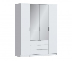 Шкаф 4х дверный с зеркалами Николь СБ-2595/1 (Белый) в Урае - uray.mebel-74.com | фото