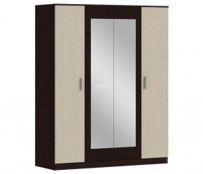 Шкаф 4х дверный с зеркалами Уют СБ-2750/1.Н (Венге/Паллада) в Урае - uray.mebel-74.com | фото