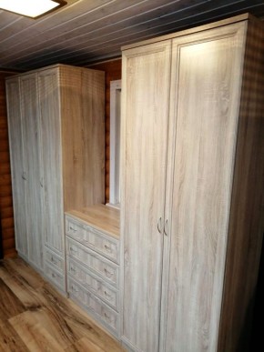 Шкаф для белья со штангой, полками и ящиками арт. 113 в Урае - uray.mebel-74.com | фото