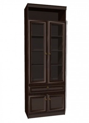 Шкаф для книг №611 Инна Денвер темный в Урае - uray.mebel-74.com | фото