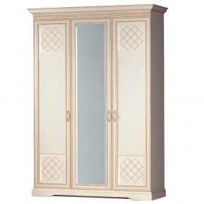 Шкаф для одежды 3-дверный №800 Парма кремовый белый в Урае - uray.mebel-74.com | фото