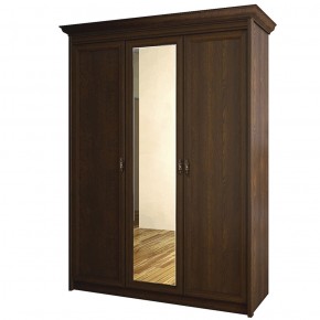 Шкаф для одежды 3-дверный с зеркалом №671 Флоренция Дуб оксфорд в Урае - uray.mebel-74.com | фото