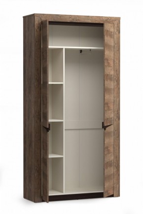 Шкаф для одежды 33.18 "Лючия" (бетон пайн белый / венге / белый) в Урае - uray.mebel-74.com | фото