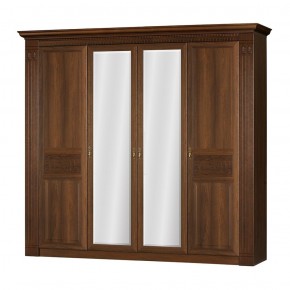 Шкаф для одежды 4-дверный №203 "Лючия" Дуб оксфорд в Урае - uray.mebel-74.com | фото
