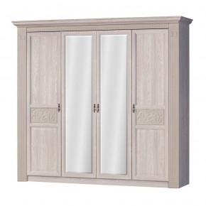 Шкаф для одежды 4-дверный №203 "Лючия" Дуб оксфорд серый в Урае - uray.mebel-74.com | фото